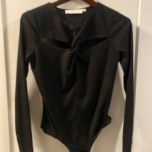 ASTR Black cutout bodysuit
